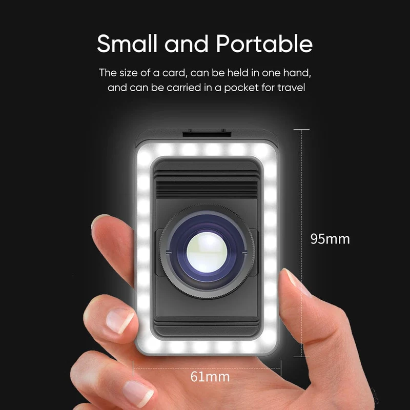 APEXEL Clip d'objectif de téléphone portable 3 en 1 et kit d'objectif macro 100 mm avec lumière de remplissage