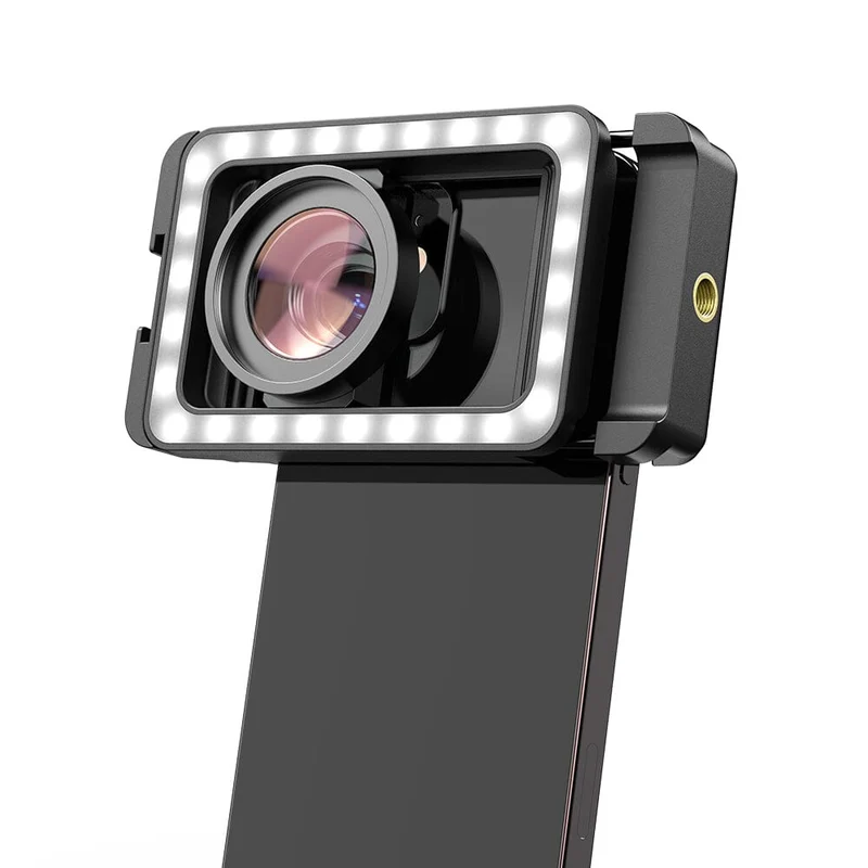Objectif macro APEXEL M15 avec éclairage d'appoint