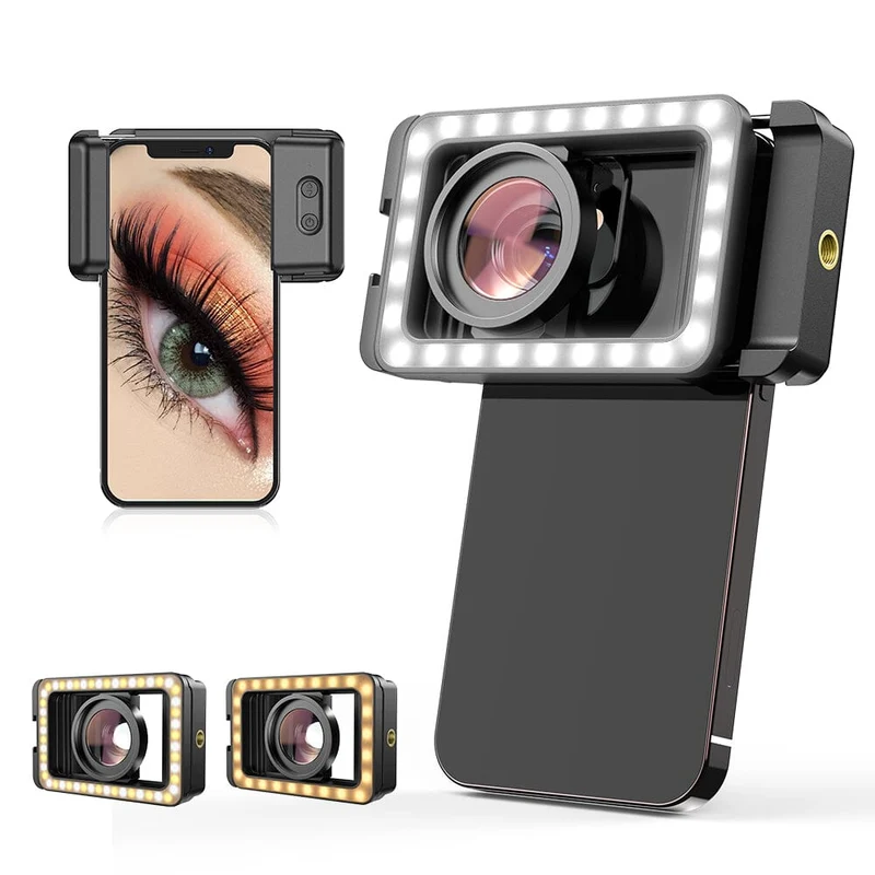 Objectif macro APEXEL M15 avec éclairage d'appoint