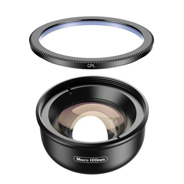 Objectif macro classique HD 100 mm pour téléphone portable