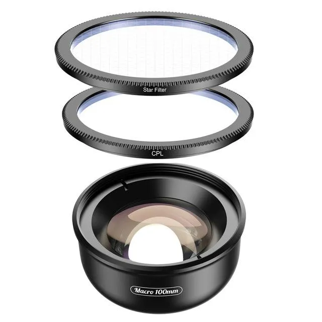 Objectif macro classique HD 100 mm pour téléphone portable
