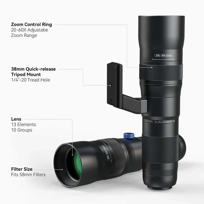 Objectif zoom TeleCular 20-60X