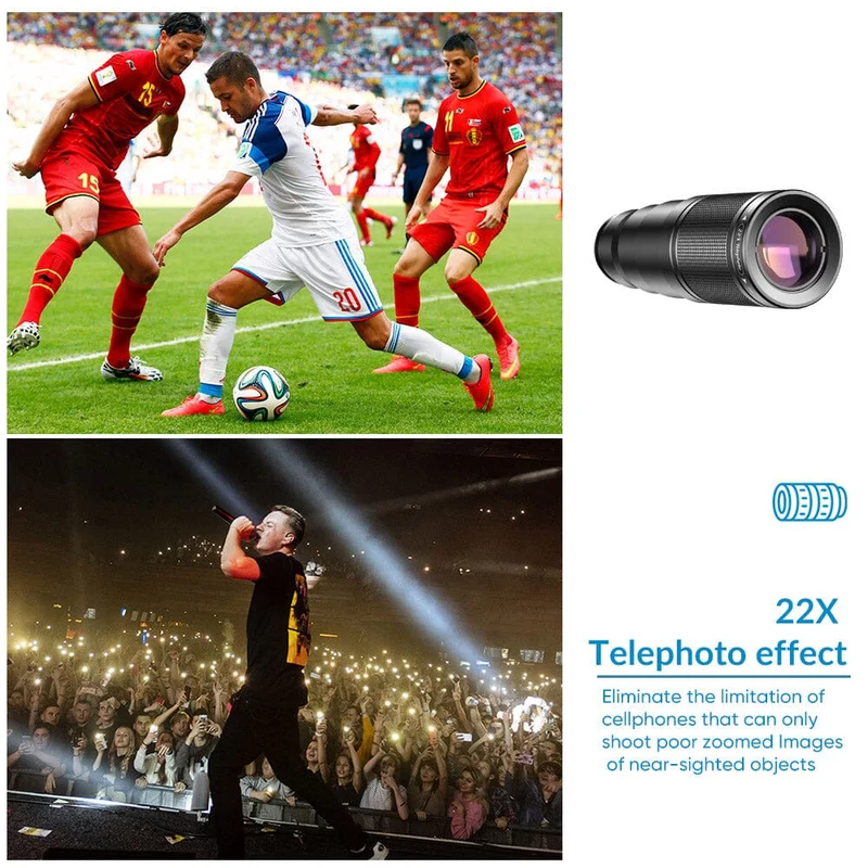 Kit d'objectifs pour téléphone 22X 10 en 1