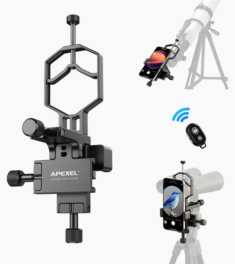 Adaptateur de téléphone pour télescope à 3 axes APEXEL
