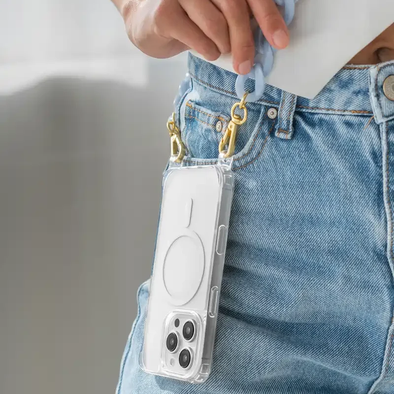iPhone 17 Pro Chaîne pour téléphone portable Transparent MagSafe