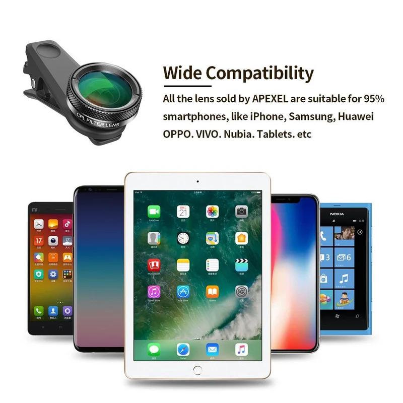 Kit d'objectif d'appareil photo de téléphone 6 en 1