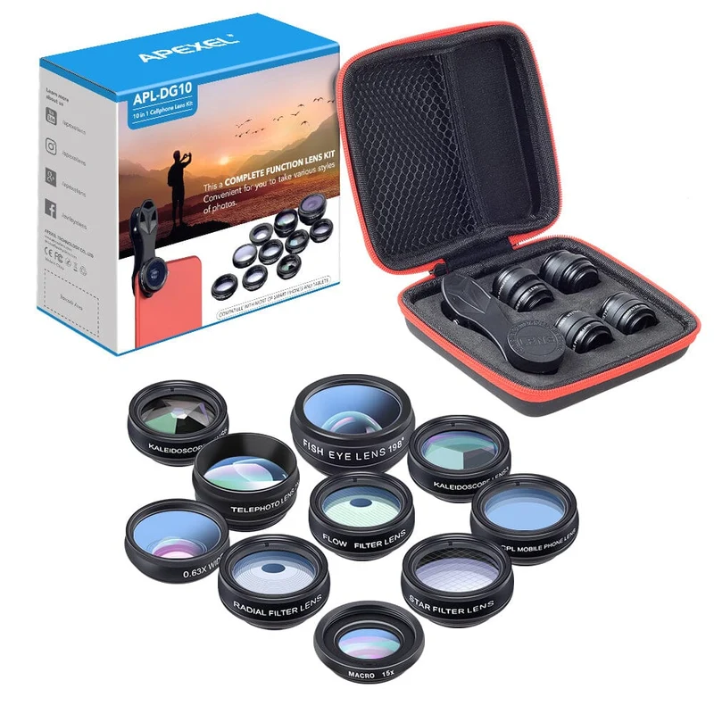 Kit d'objectif de téléphone 10 en 1
