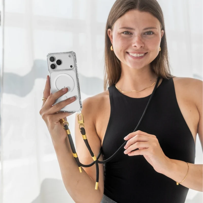 iPhone 17 Chaîne pour téléphone portable Transparent MagSafe