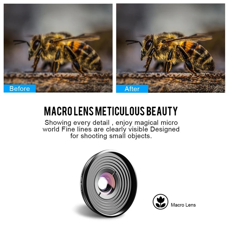 Objectif macro de téléphone HD 10x