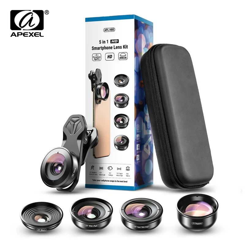 Kit d'objectif professionnel 4K HD 5 en 1