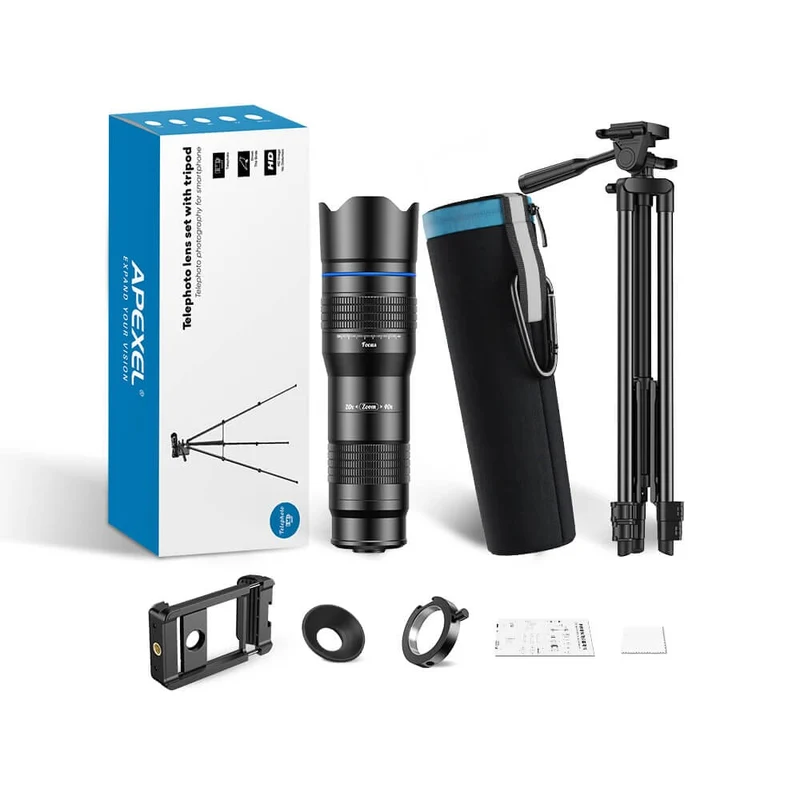Kit téléobjectif pour smartphone avec zoom amélioré 20-40X