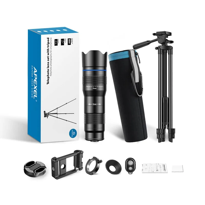 Kit téléobjectif pour smartphone avec zoom amélioré 20-40X