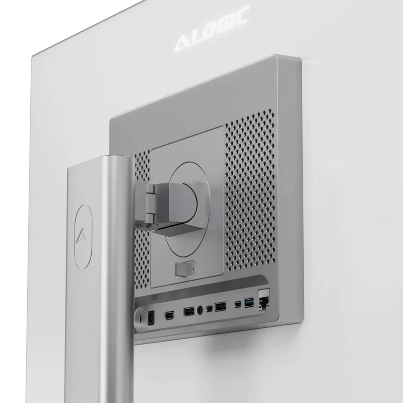 Alogic Aspekt 32" 4K UHD Moniteur Dock avec Support Raise – Argent Mat