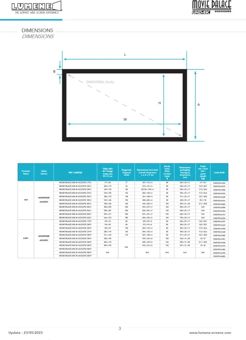 Lumene Movie Palace UHD 4K Acoustic 200P