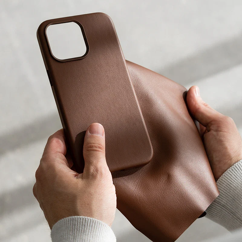 iPhone 16 Pro étui en cuir Vegan