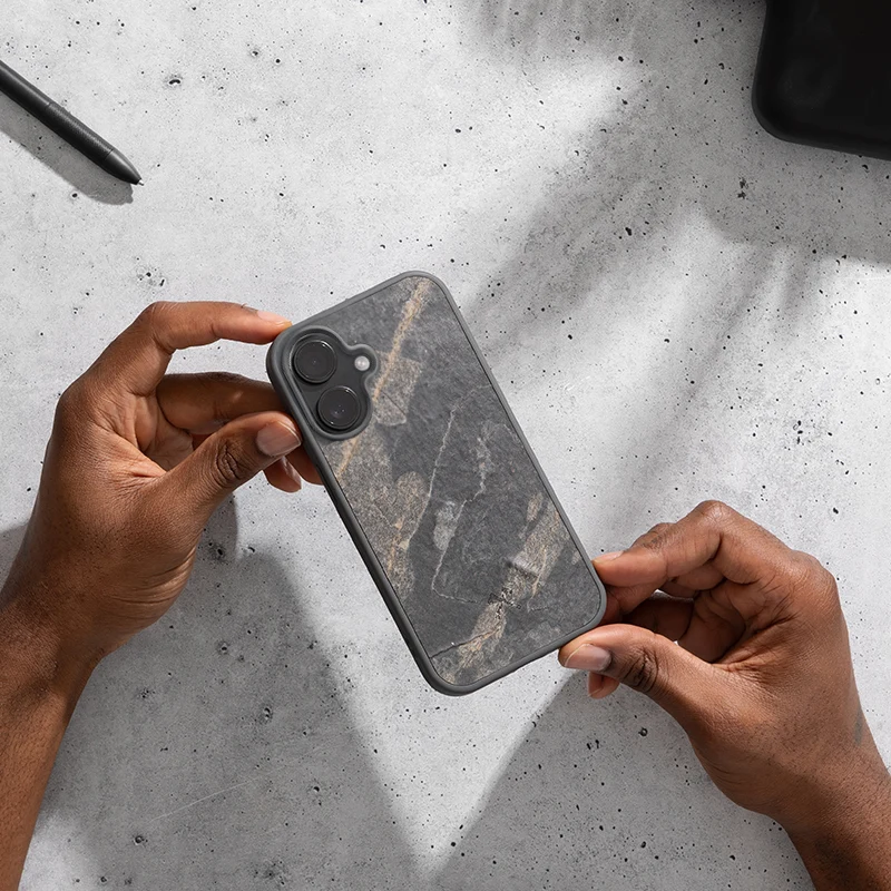 Étui iPhone 17 en pierre avec MagSafe