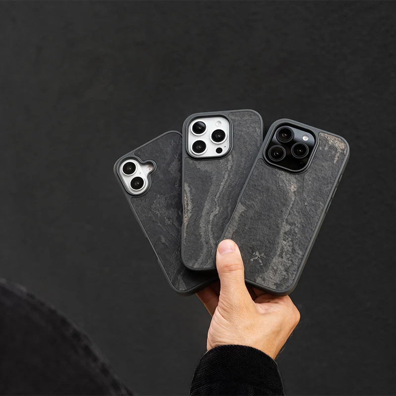 Étui iPhone 17 en pierre avec MagSafe