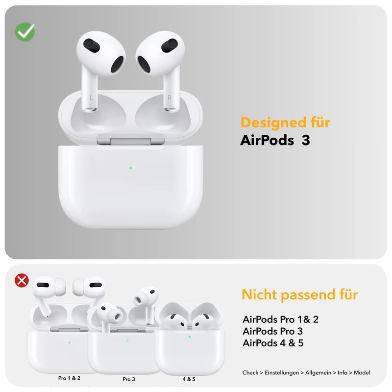 AirPods 3 Housse en cuir Vegan
