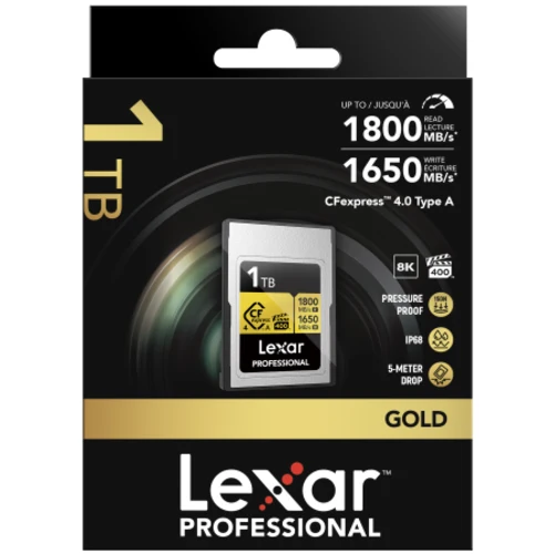 Lexar Professional Or 4.0 Carte CFexpress Type A VPG400 R1800/W1650 MB/s – 1TB