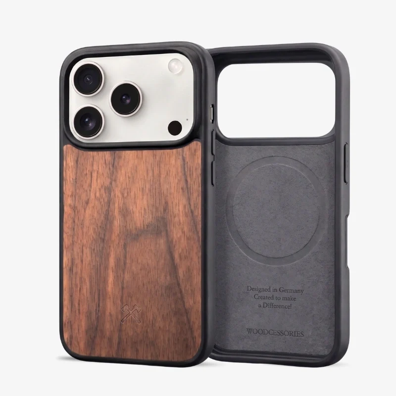 Coque iPhone 18 Pro en noyer avec MagSafe