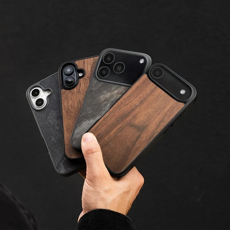Coque iPhone 18 Pro en noyer avec MagSafe