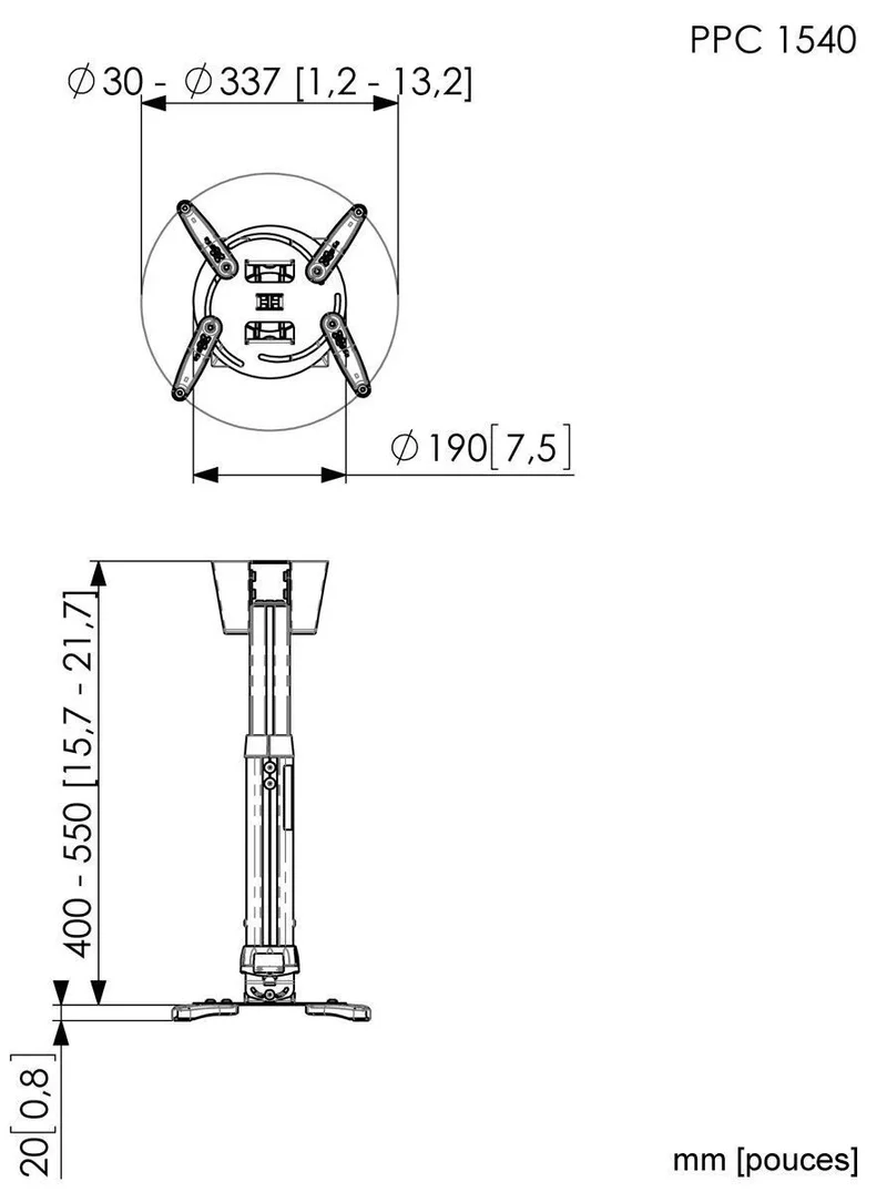 Vogel's PPC-1540 Gris