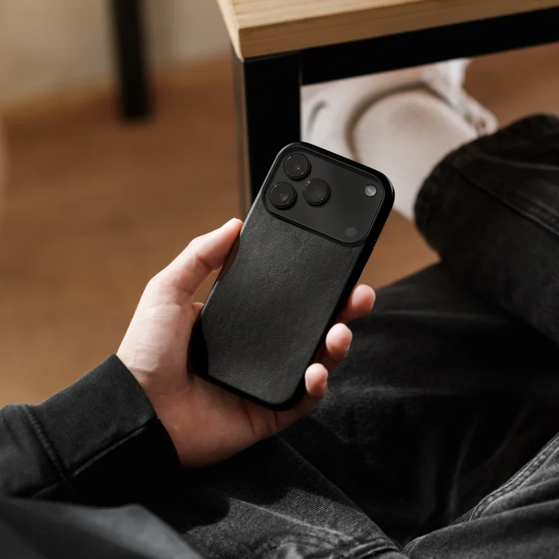 iPhone 17 Pro étui en cuir Vegan