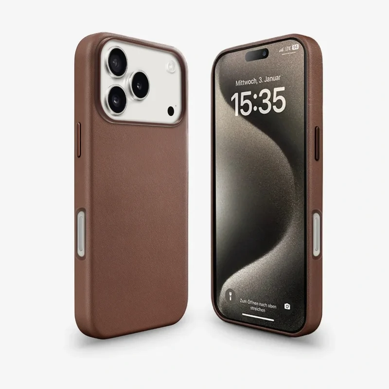 iPhone 17 Pro étui en cuir Vegan