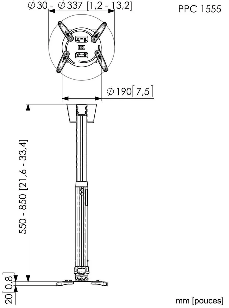Vogel's PPC-1555 Gris