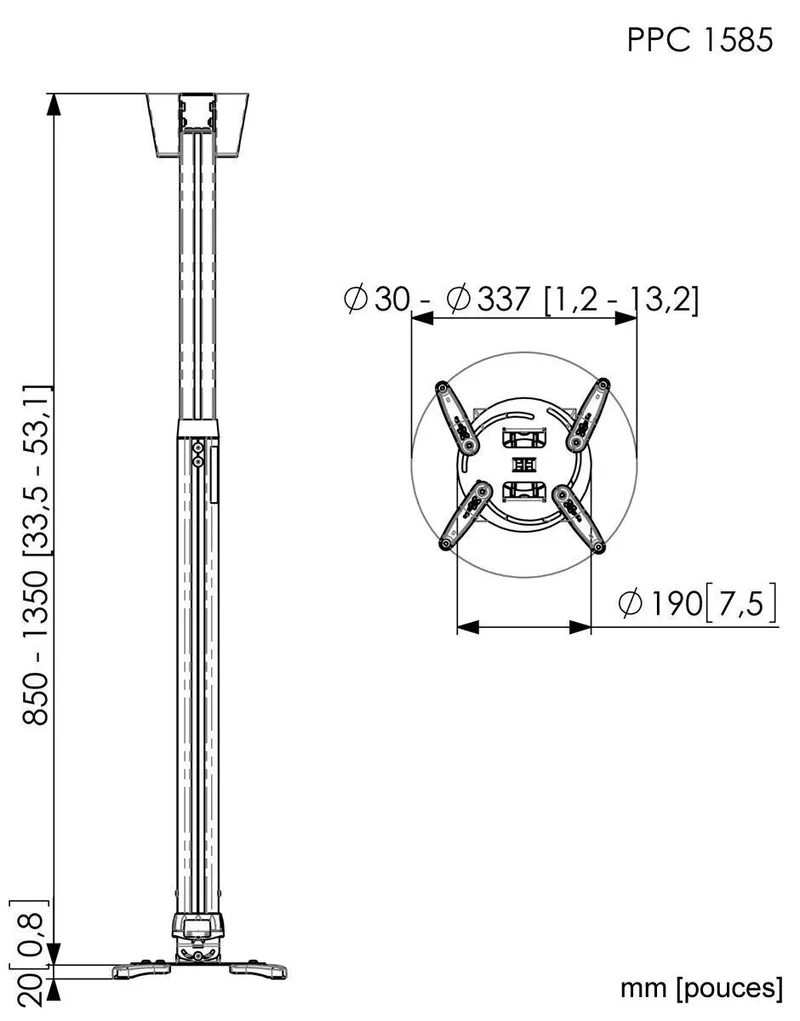 Vogel's PPC-1585 Gris