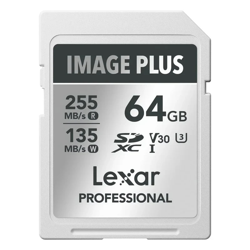 Lexar Image Plus 64GB SDXC UHS-I V30 - R255/W135 MB/s
