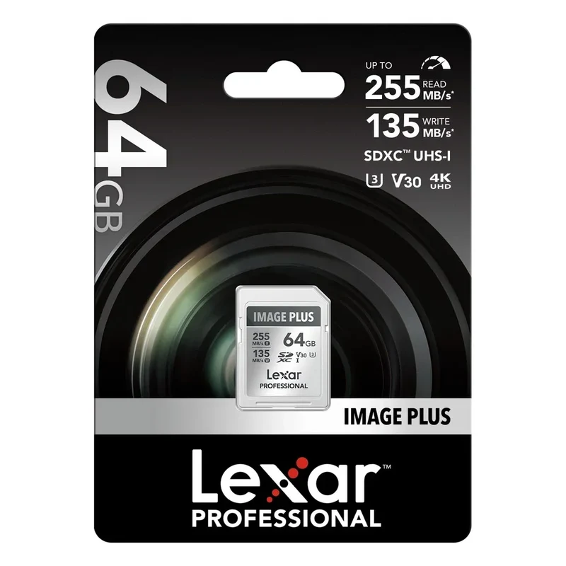 Lexar Image Plus 64GB SDXC UHS-I V30 - R255/W135 MB/s