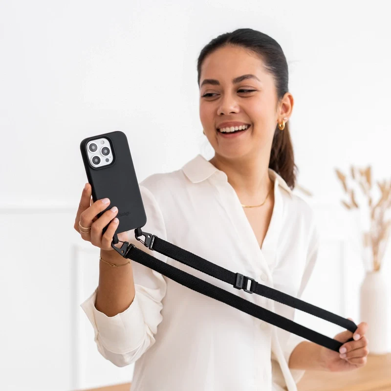 Étui pour téléphone portable iPhone 15 avec bande
