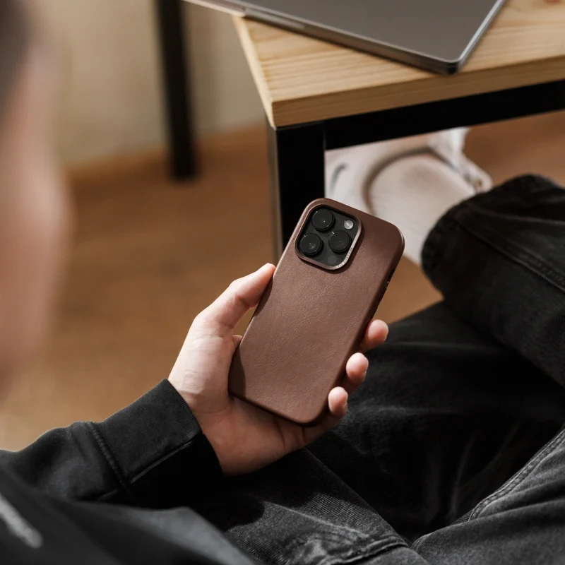 iPhone 15 Pro Max Housse en cuir Vegan