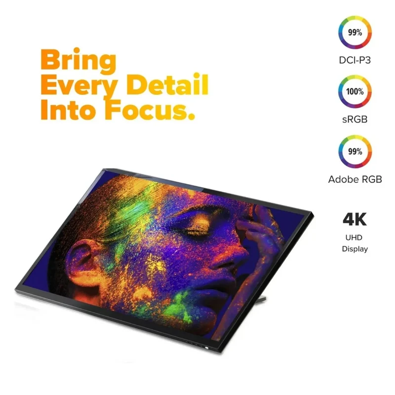 Moniteur Tactile Alogic Clarity Fold Touch 27" 4K avec Webcam et USB-C Power Delivery