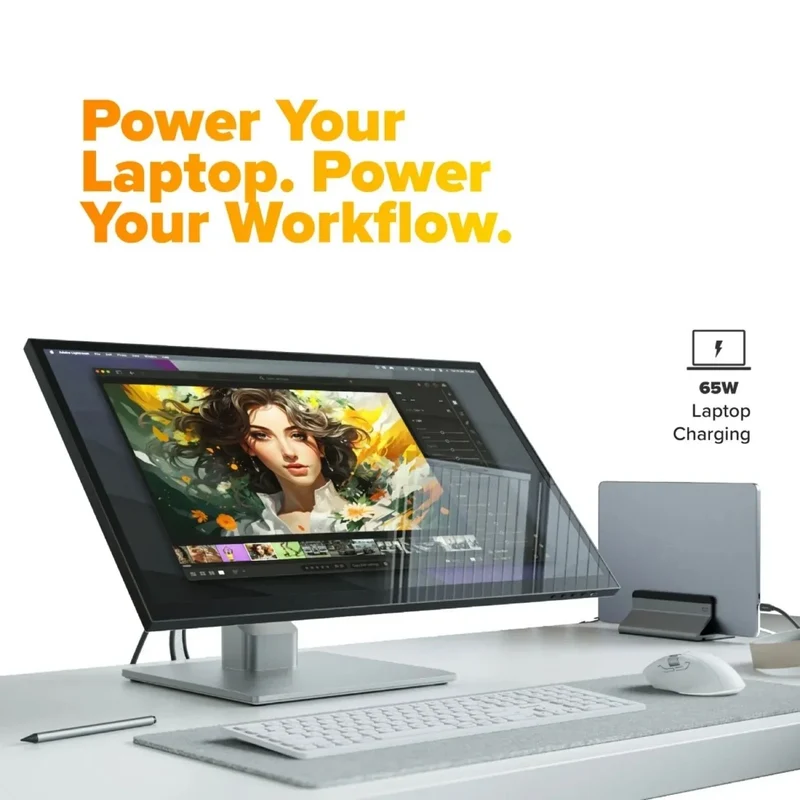Moniteur Tactile Alogic Clarity Fold Touch 27" 4K avec Webcam et USB-C Power Delivery