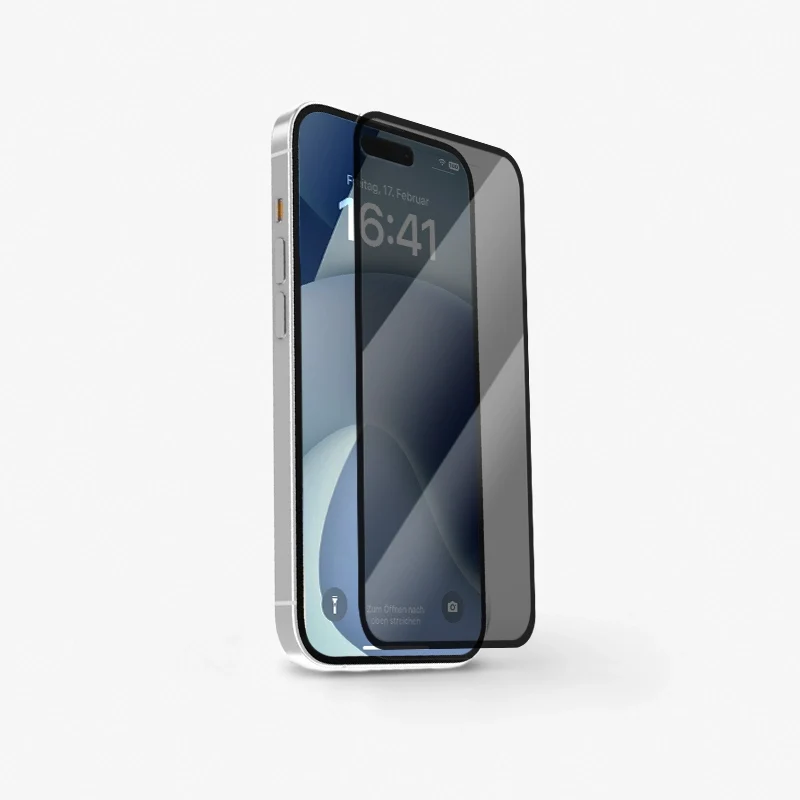 Verre blindé pour iPhone 15 Pro avec protection contre les regards indiscrets
