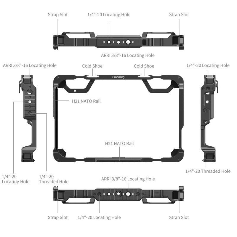 SmallRig 7061 Monitor Cage Kit for Atomos Shinobi 7 II
