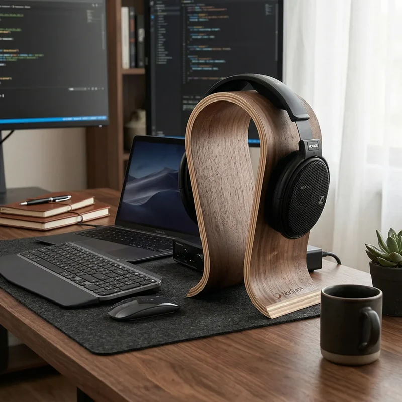Norstone Support pour casque en bois