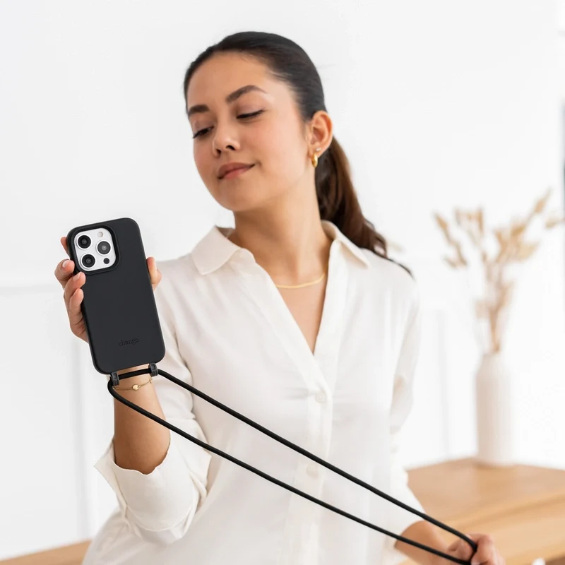 iPhone 15 Plus Chaîne pour téléphone portable Amovible
