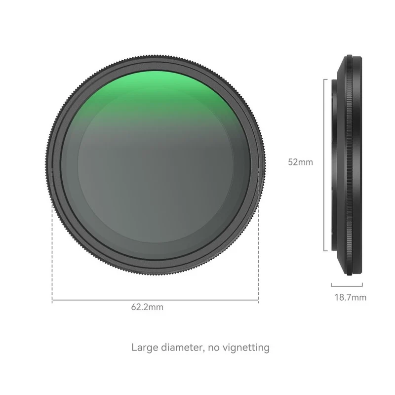 SmallRig MagEase ND2-ND32 Kit de filtre VND magnétique (arrêt 1-5) 52mm 4215