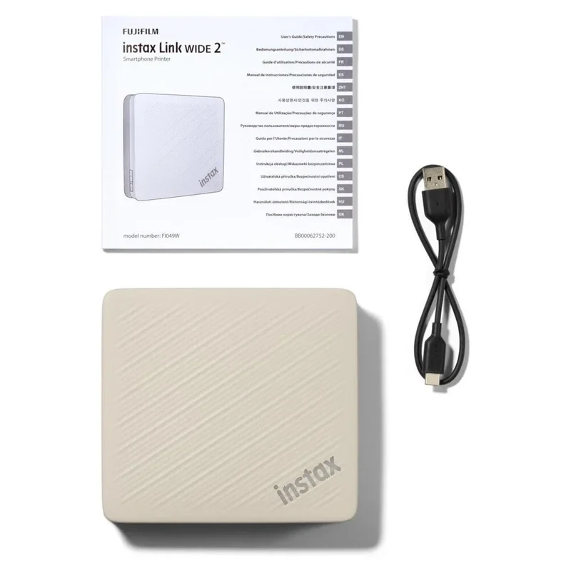 Fujifilm INSTAX Link WIDE 2 Duo Draagbare Instant Fotoprinter - Beige