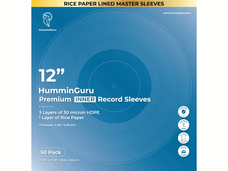 HUMMINGURU Pochettes intérieures PREMIUM x 50 (POUR DISQUES 12")