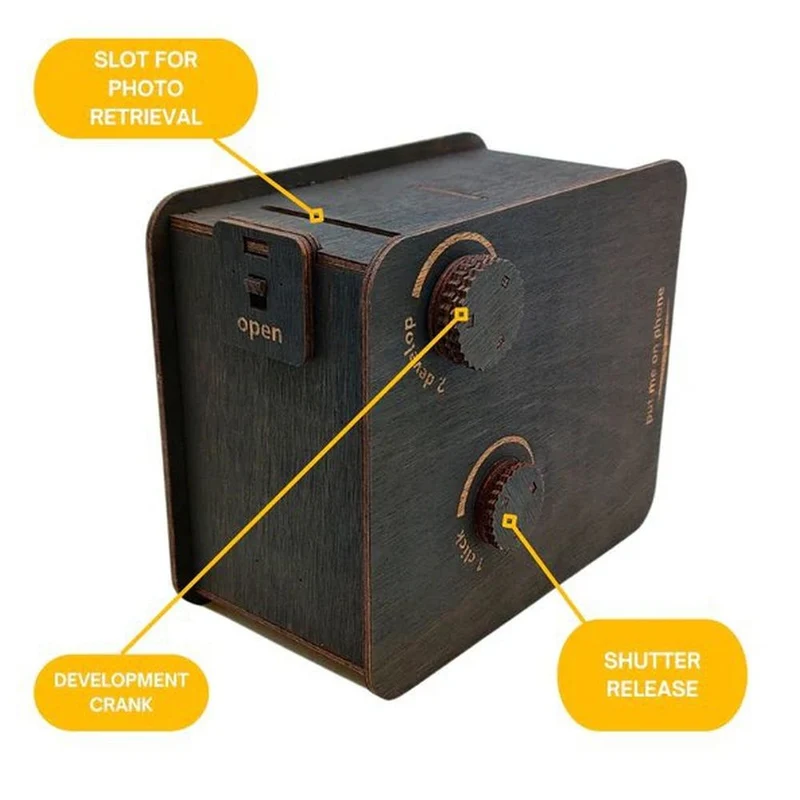 JollyLook EYE Imprimante photo numérique-analogique instantanée, couleur marron