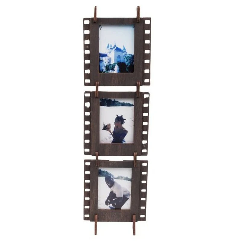 JollyLook 3 cadres photo "Mini", couleur marron