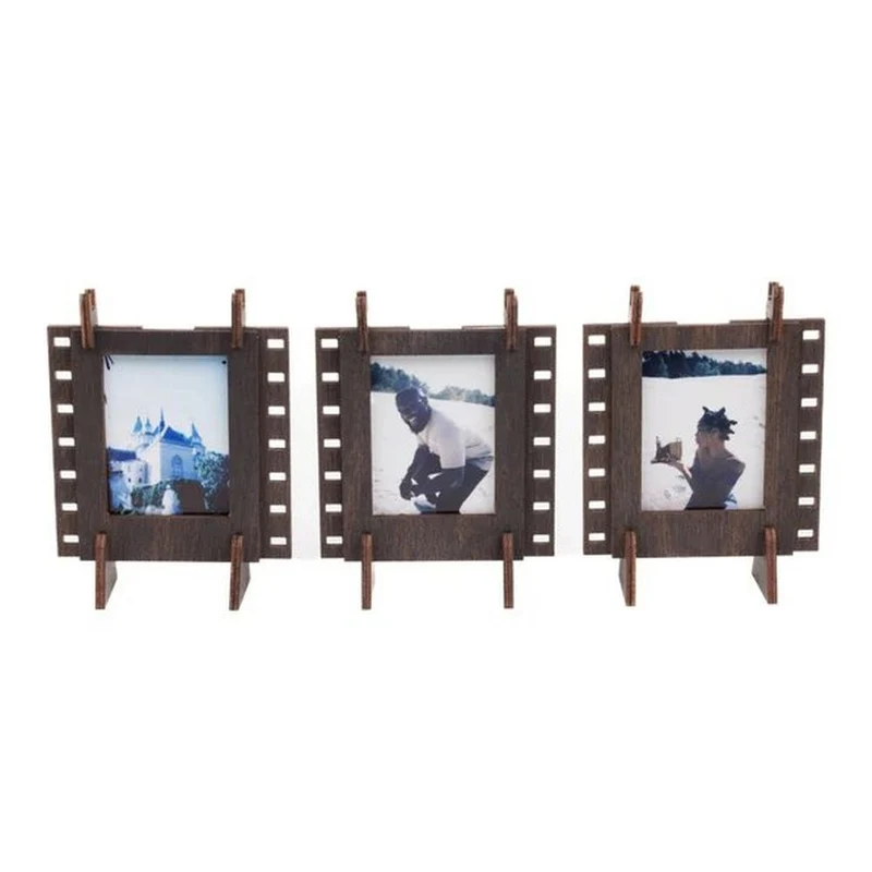 JollyLook 3 cadres photo "Mini", couleur marron