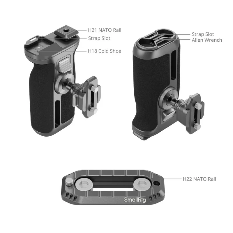 SmallRig HawkLock H21 Kit de poignée latérale rotative à dégagement rapide 4485