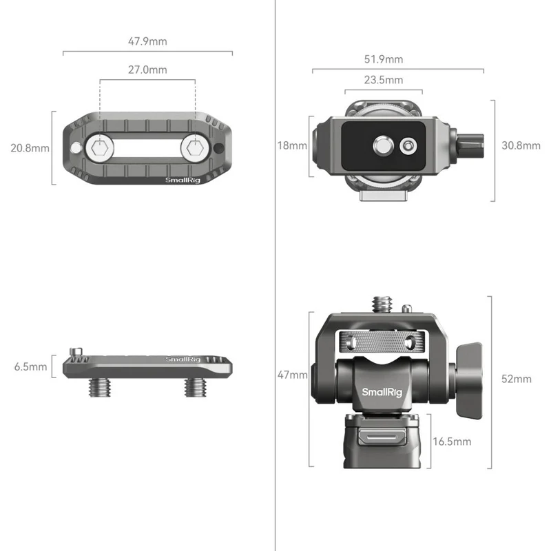 SmallRig HawkLock H21 Support de moniteur à dégagement rapide avec pince OTAN 4487