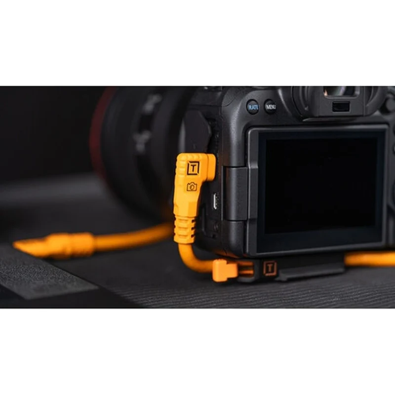 Tether Tools TetherGuard LeverLock & set de câbles, USB-C droit à USB-C coudé, 9,4 m noir non réfléchissant