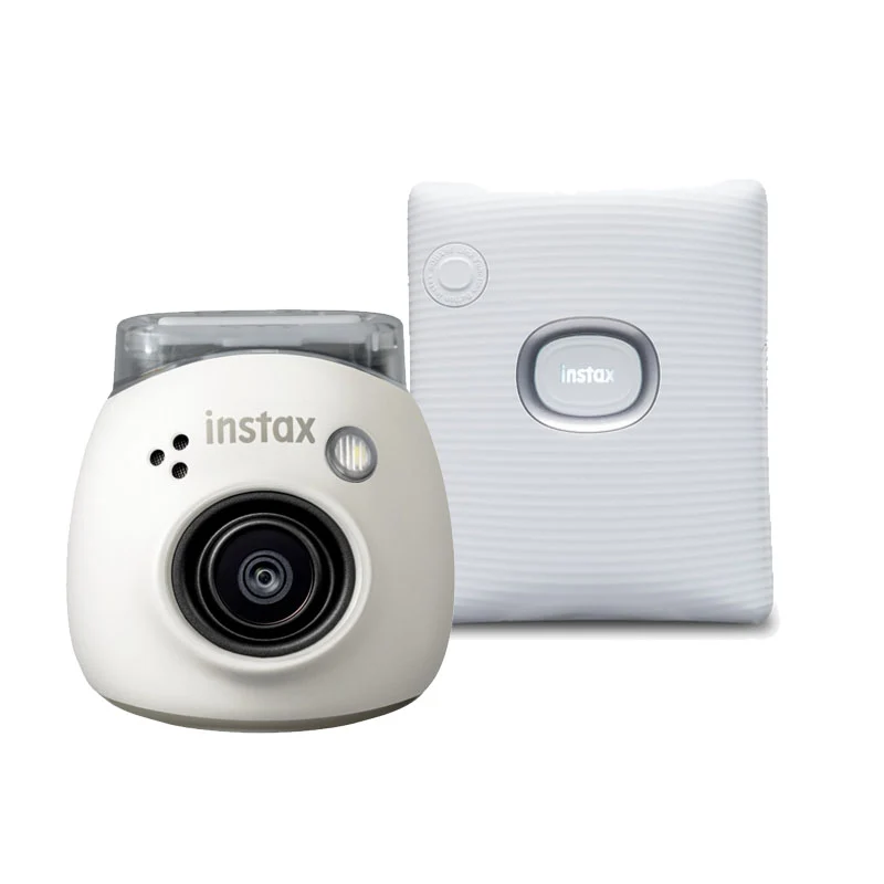 Fujifilm INSTAX PAL Digital Appareil Photo, Milky Blanc + Imprimante SQUARE Link, Blanc